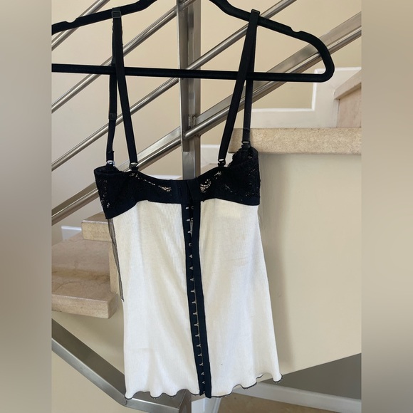 Gaetano Navarra VINTAGE Black and White Lace Camisole Top - Picture 2 of 13